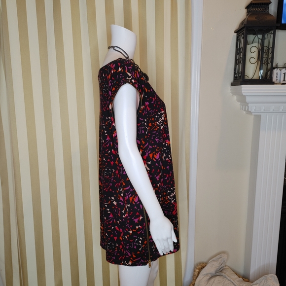 MARC BY MARC JACOBS TUNIC DRESS WITH FULL ZIP SIDES, BLACK MULTI XS/S - Picture 3 of 12